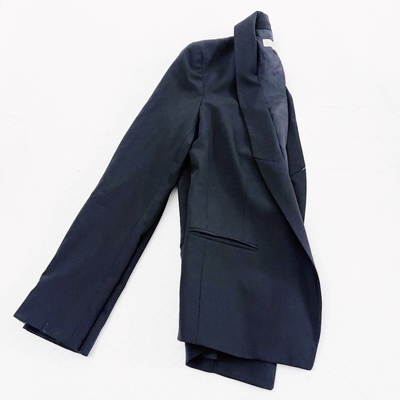 Michael Kors Black Tailored Open Blazer 2 Front Pockets SZ8 - Picture 6 of 7